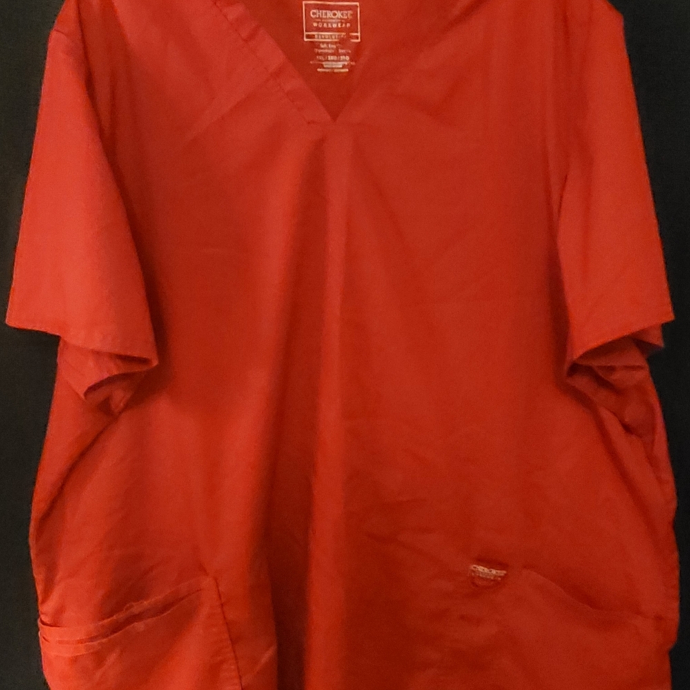 Cherokee Red Short Sleeve V-neck Tee